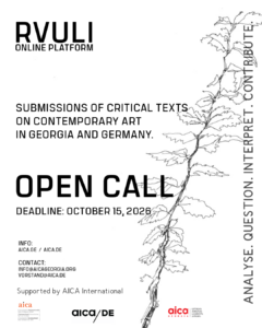 Open Call - Rvuli - AICA Georgia